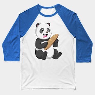 Panda as Baker with Bread Baseball T-Shirt